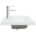 Miniatyrbild 4 av 11: vidaXL Inbyggt handfat med blandare 101x39x18 cm keramik vit