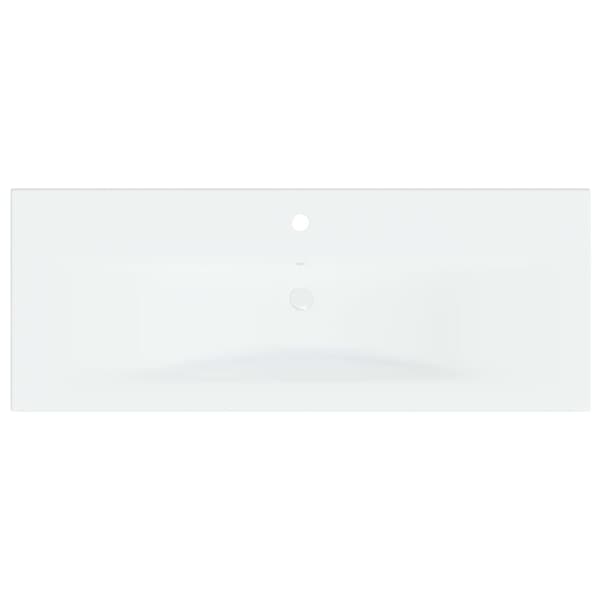 vidaXL Inbyggt handfat med blandare 101x39x18 cm keramik vit