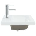 Miniatyrbilde 4 av 11: vidaXL Innebygd vask med kran 61x39x18 cm kreamikk hvit