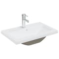 Miniatyrbilde 2 av 11: vidaXL Innebygd vask med kran 61x39x18 cm kreamikk hvit