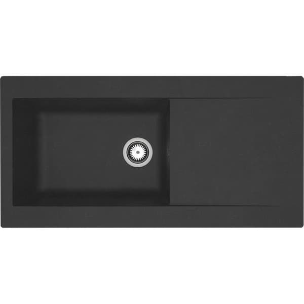 STRADOUR Inbyggt hartsfat Lierra 1000x500mm 1 stor skål - Svart - fransk tillverkning