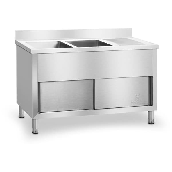 Royal Catering Diskbänkskåp - dubbelt - 140 cm