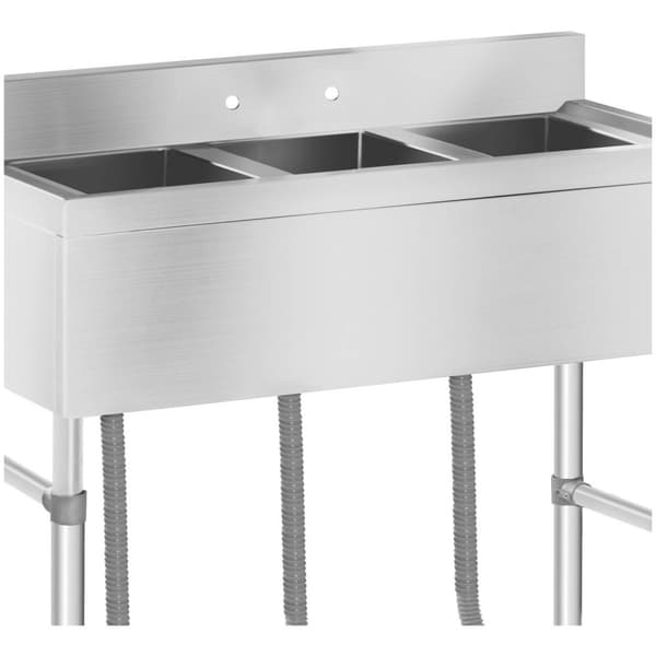 Royal Catering Diskbänk - 3 diskhoar - 100 x 50 x 97 cm