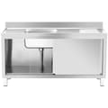Miniatyrbild 6 av 7: Royal Catering Diskbänksbord - 1 diskho - Royal Catering - Rostfritt stål - 500 x 400 x 240 mm