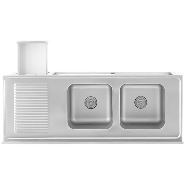 Royal Catering Diskbord - 2 diskhoar - Royal Catering - Rostfritt stål - 400 x 400 x 300 mm