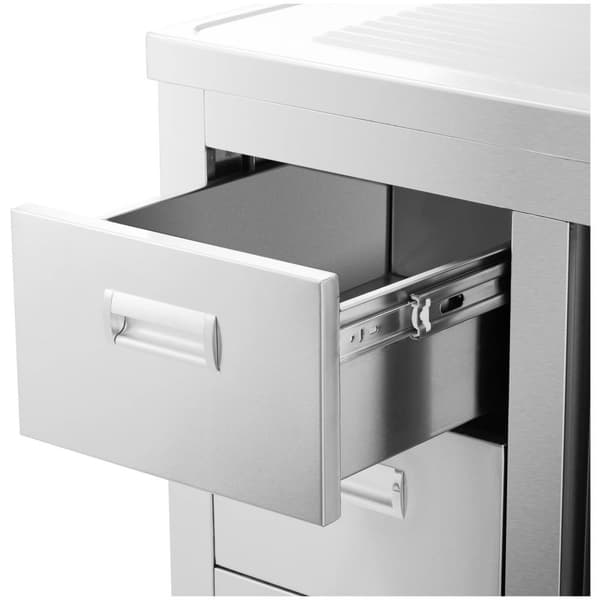 Royal Catering Diskbänksbord - 1 diskho - Royal Catering - Rostfritt stål - 400 x 400 x 300 mm