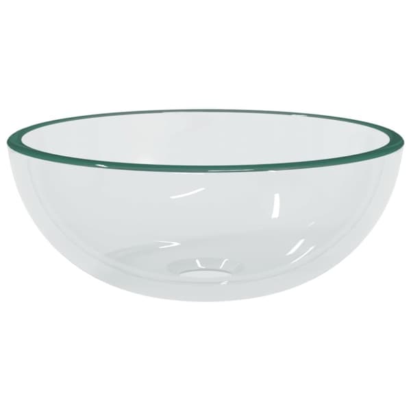 vidaXL Servant herdet glass 30x12 cm gjennomsiktig