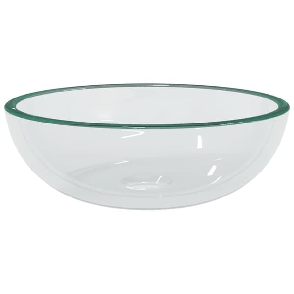 vidaXL håndvask 35x12 cm hærdet glas transparent