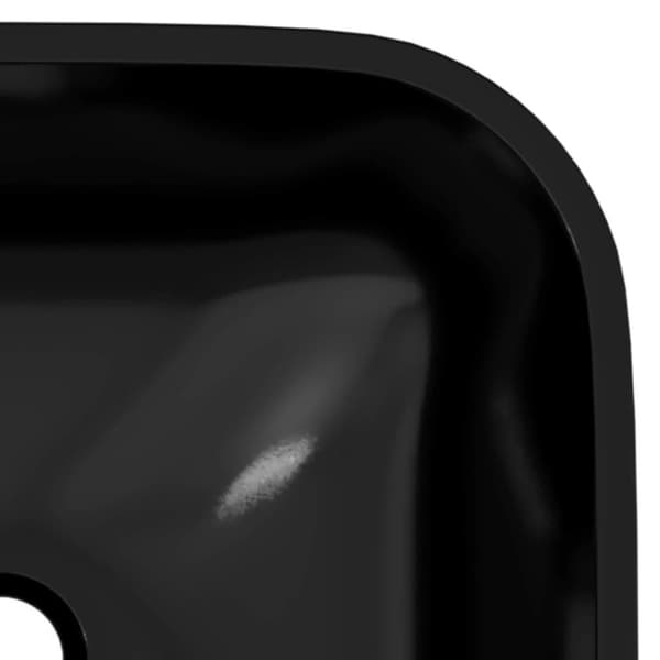 vidaXL Handfat glas 42x42x14 cm svart
