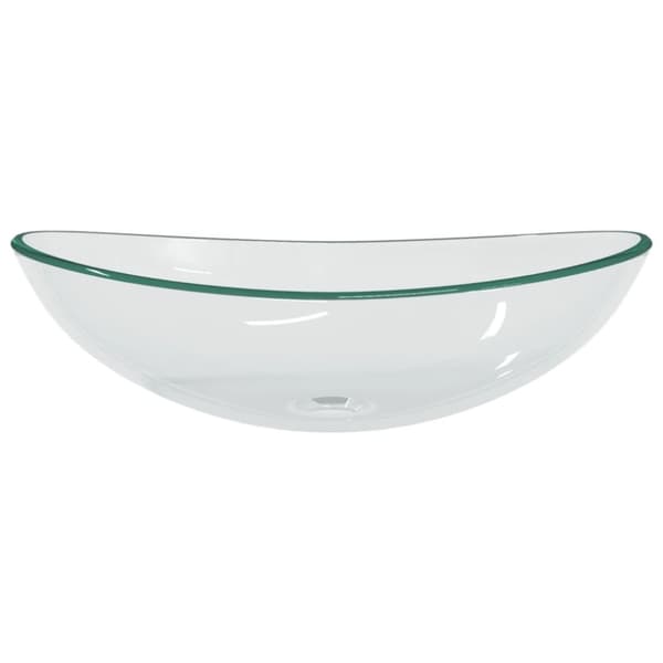 vidaXL Servant herdet glass 54,5x35x15,5 cm gjennomsiktig