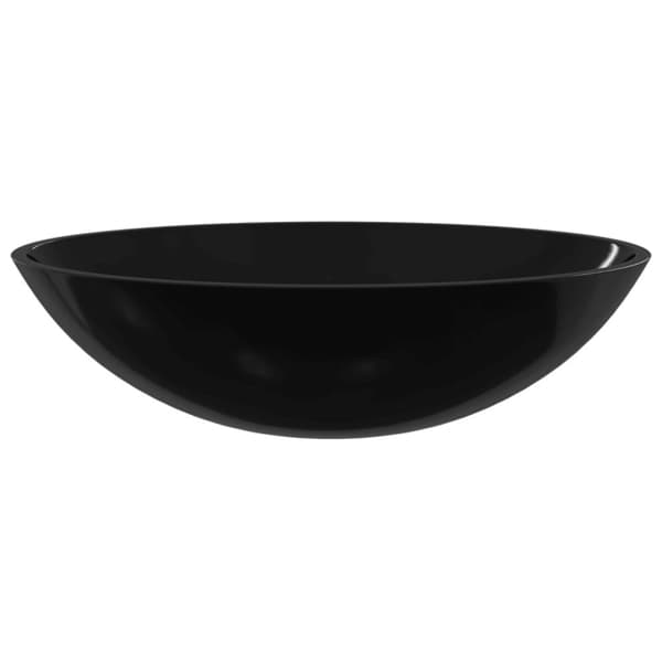 vidaXL Handfat glas 50x37x14 cm svart