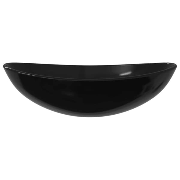 vidaXL Handfat härdat glas 54,5x35x15,5 cm svart