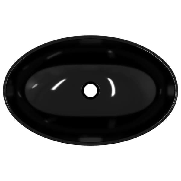 vidaXL Handfat härdat glas 54,5x35x15,5 cm svart