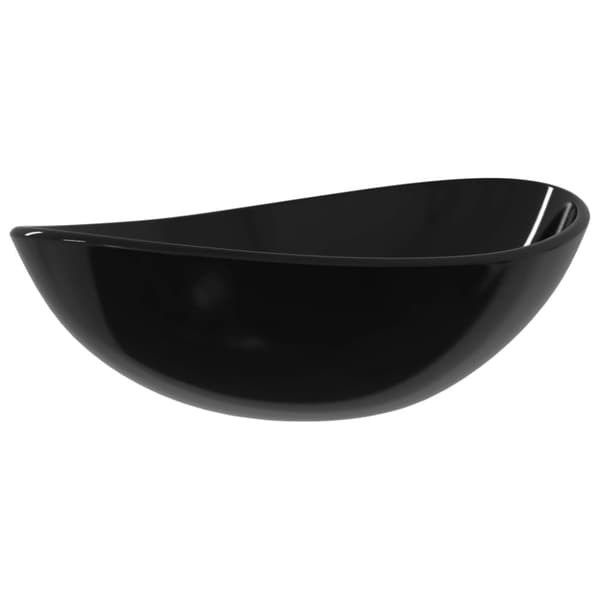 vidaXL Handfat härdat glas 54,5x35x15,5 cm svart