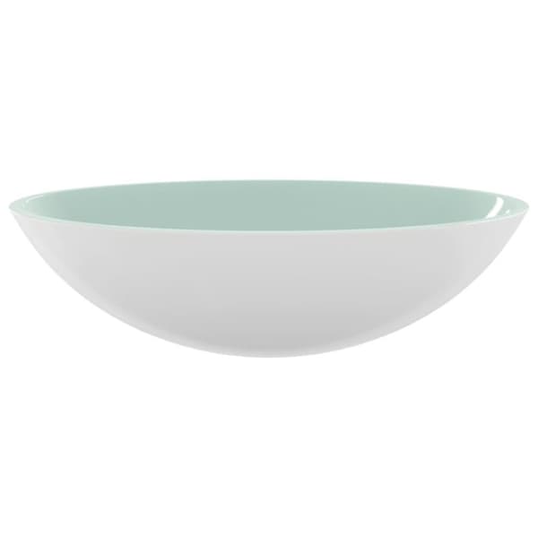 vidaXL Handfat glas 50x37x14 cm vit