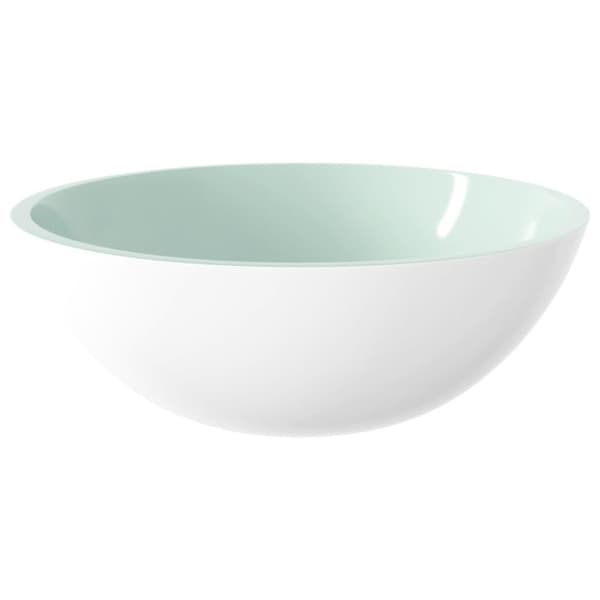 vidaXL Handfat glas 50x37x14 cm vit