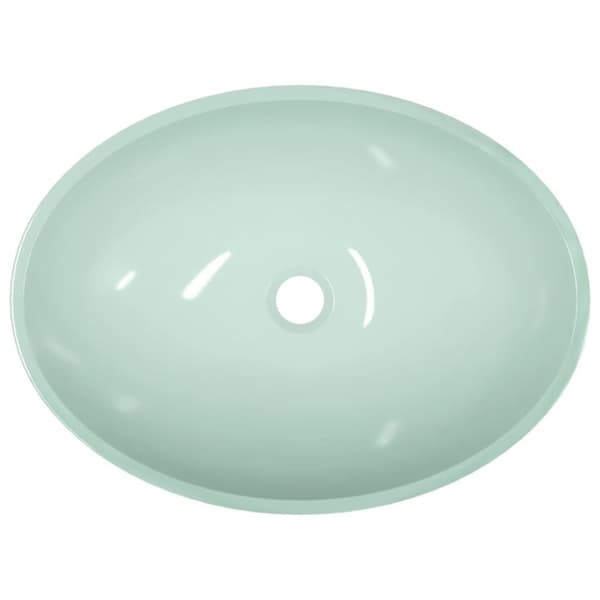 vidaXL Handfat glas 50x37x14 cm vit