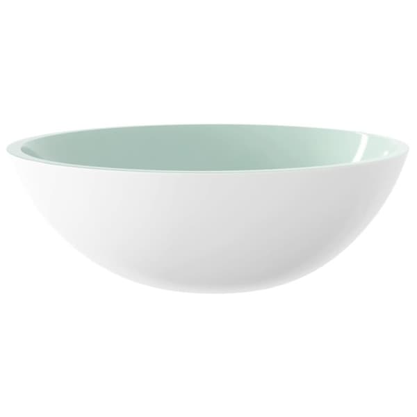 vidaXL håndvask 50x37x14 cm glas hvid