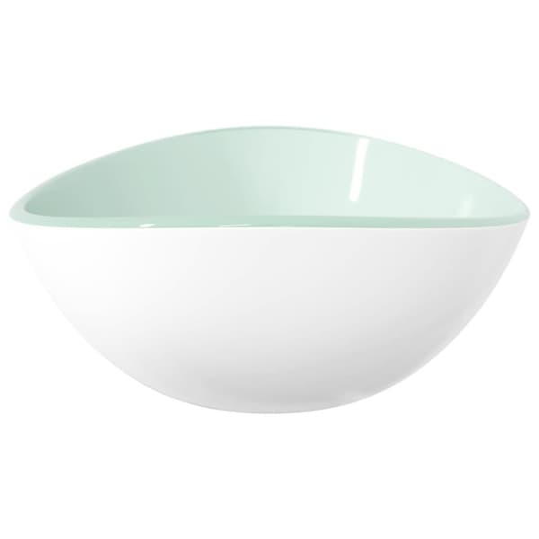 vidaXL Servant herdet glass 54,5x35x15,5 cm hvit