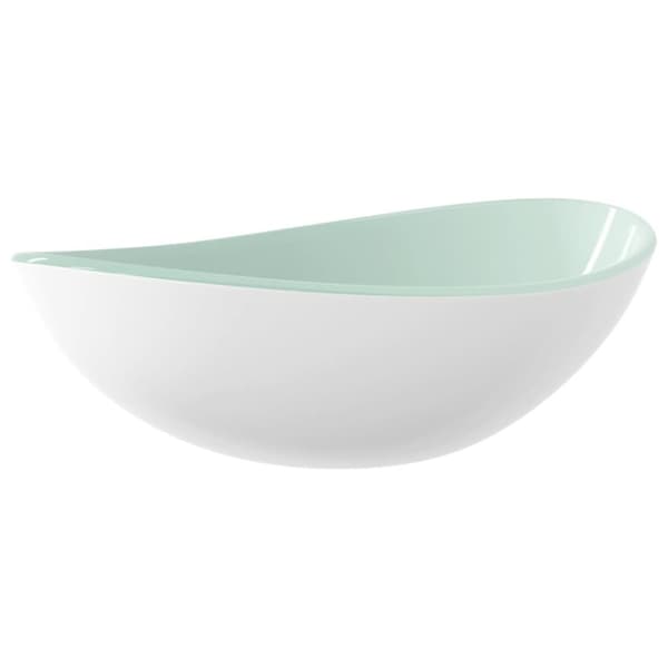 vidaXL Servant herdet glass 54,5x35x15,5 cm hvit