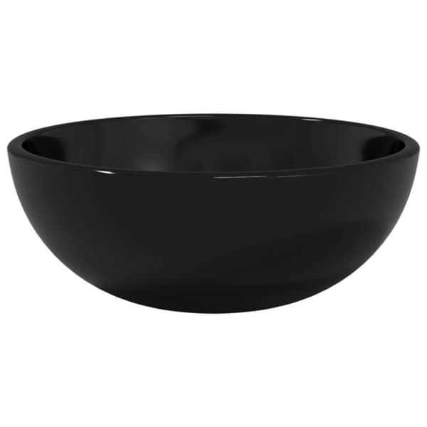 vidaXL Handfat härdat glas 30x12 cm svart