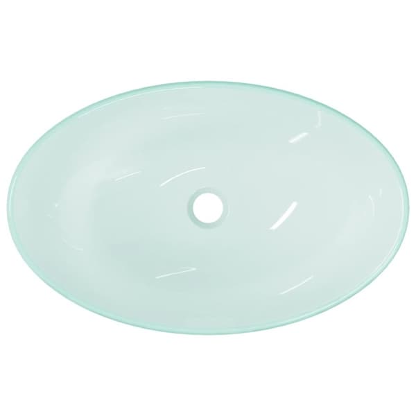 vidaXL Servant herdet glass 54,5x35x15,5 cm frostet
