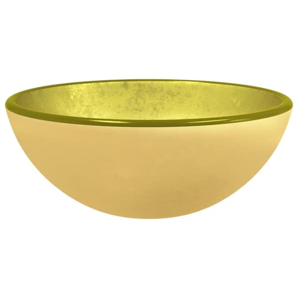 vidaXL Handfat härdat glas 30x12 cm guld