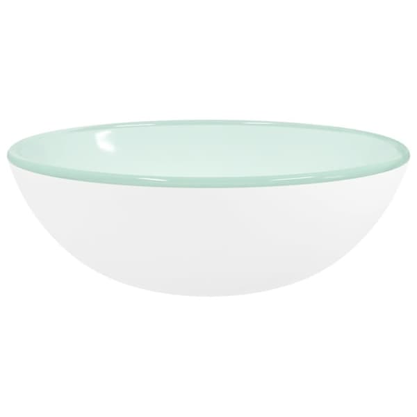 vidaXL håndvask 35x12 cm hærdet glas hvid