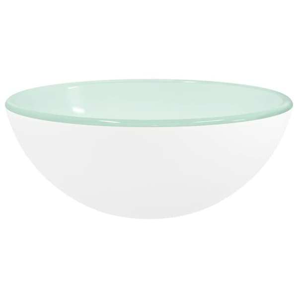 vidaXL håndvask 30x12 cm hærdet glas hvid
