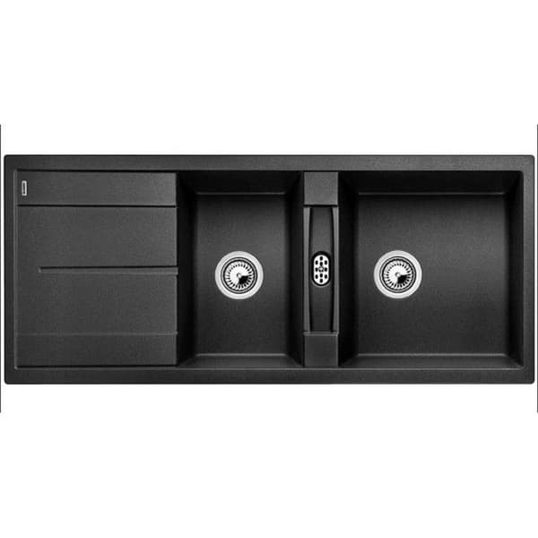 Diskbänk - BLANCO - Metra 8S - SILGRANIT® - 2 skålar - 1 vändbar avloppslåda - antracit