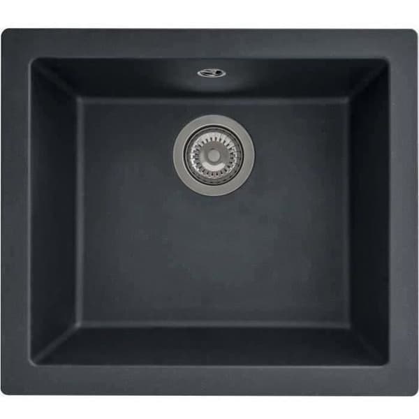 Harts Sink 1 Tank - Glitter Black - Builded -In eller i plan - Stradour