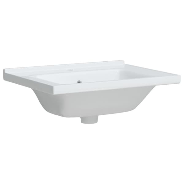 vidaXL Handfat vit 61x48x19,5 cm rektangulärt keramika