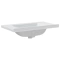 Miniatyrbillede 6 af 10: vidaXL badeværelsesvask 81x48x19,5 cm rektangulær keramisk hvid