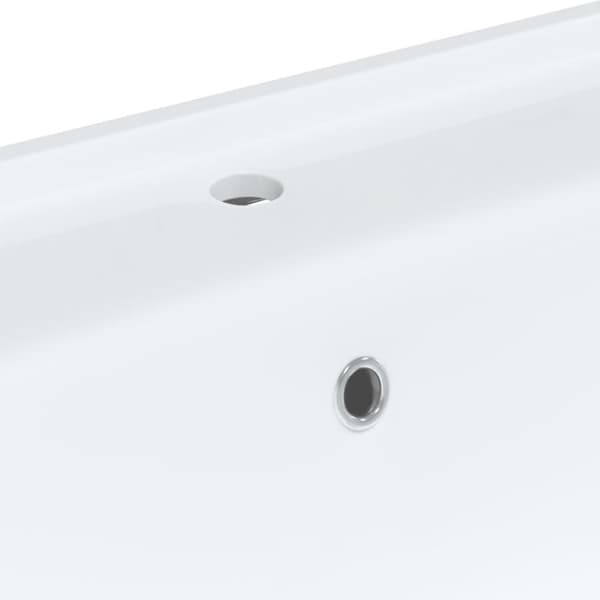 vidaXL badeværelsesvask 81x48x19,5 cm rektangulær keramisk hvid