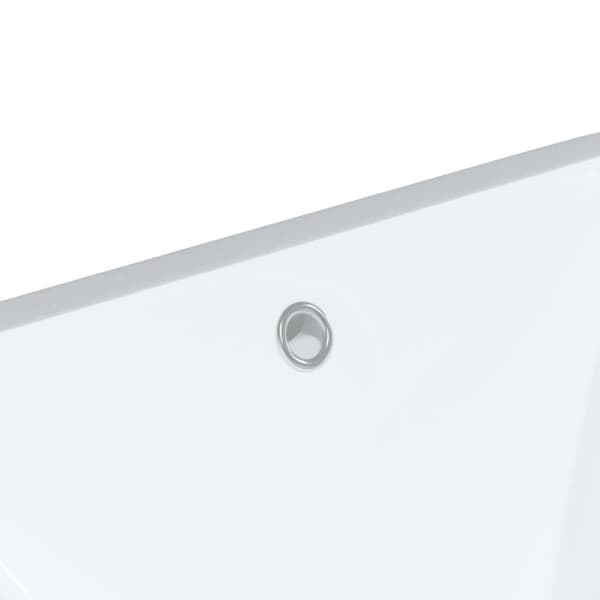 vidaXL badeværelsesvask 39x30x18,5 cm rektangulær keramisk hvid