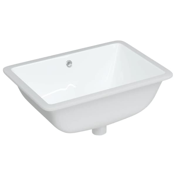 vidaXL Handfat vit 55,5x37,5x19 cm rektangulär keramik