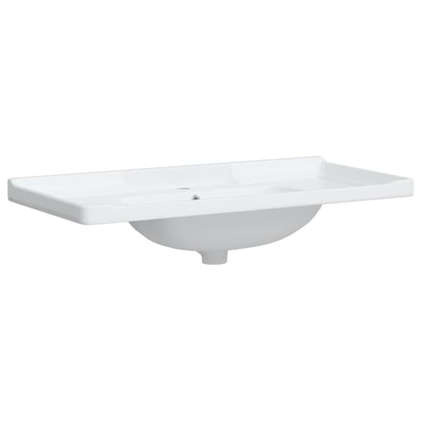 vidaXL badeværelsesvask 71x48x19,5 cm rektangulær keramisk hvid