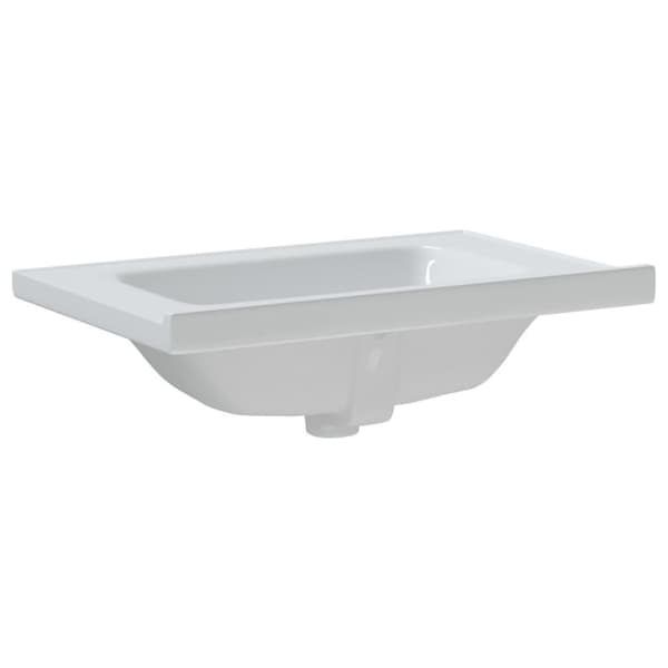 vidaXL badeværelsesvask 71x48x19,5 cm rektangulær keramisk hvid