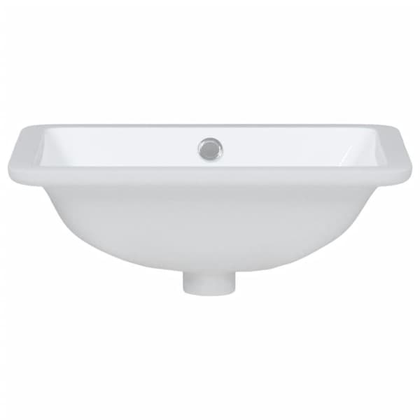 vidaXL badeværelsesvask 41,5x26x18,5 cm rektangulær keramisk hvid