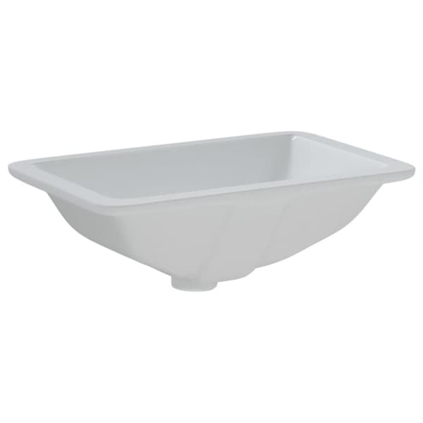 vidaXL badeværelsesvask 41,5x26x18,5 cm rektangulær keramisk hvid