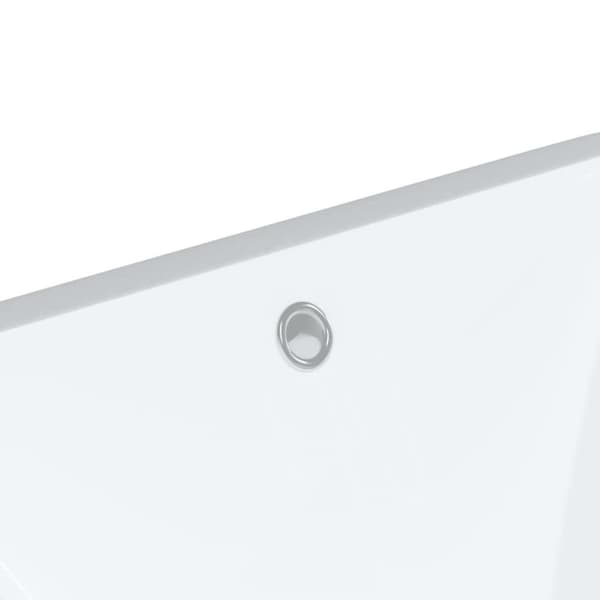 vidaXL badeværelsesvask 41,5x26x18,5 cm rektangulær keramisk hvid