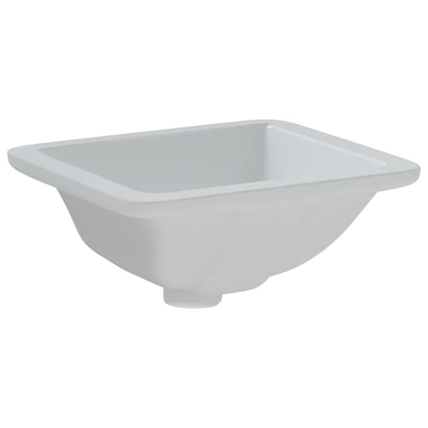 vidaXL badeværelsesvask 30,5x27x14 cm rektangulær keramisk hvid