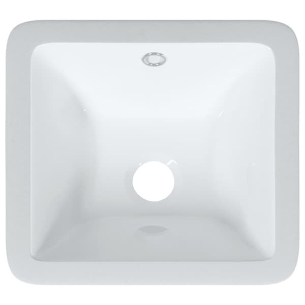 vidaXL badeværelsesvask 30,5x27x14 cm rektangulær keramisk hvid