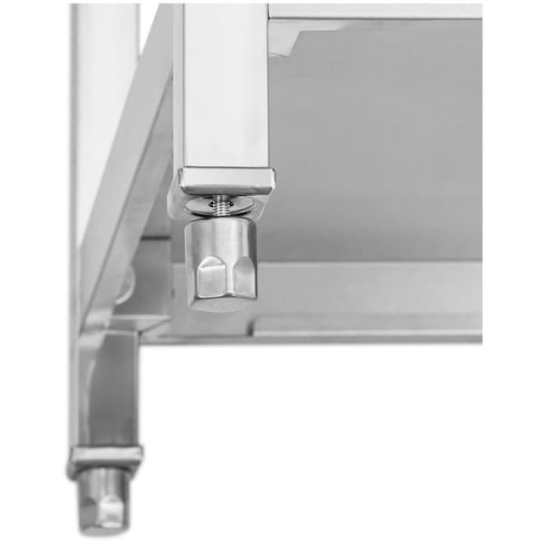 Royal CateringDiskbänk - 2 diskhoar - Rostfritt stål - 140 x 70 x 97 cm - Royal Catering