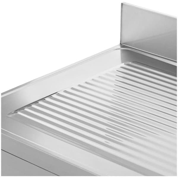 Royal Catering Diskbänk - 2 diskhoar - Rostfritt stål - 180 x 60 x 97 cm - Royal Catering