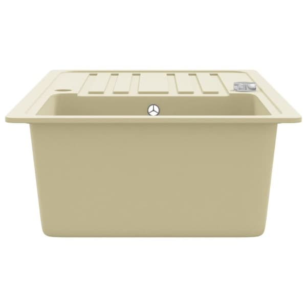køkkenvask granit enkelt vask beige