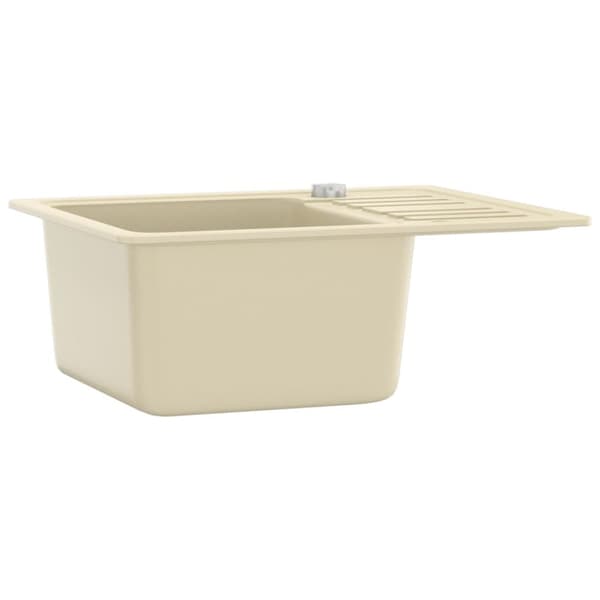 køkkenvask granit enkelt vask beige
