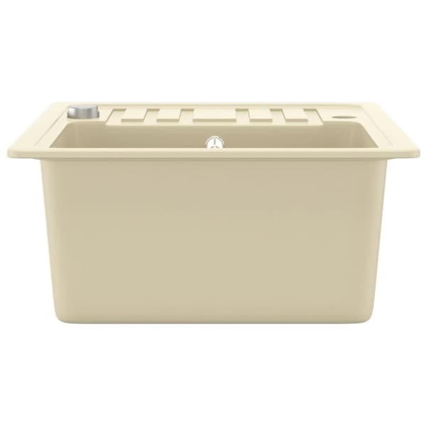 køkkenvask granit enkelt vask beige