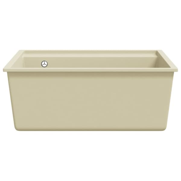 køkkenvask med overløbshul granit beige