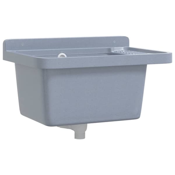 vidaXL Pesuallas seinälle harmaa 50x35x24 cm hartsi - Keittiö- & tiskialtaat